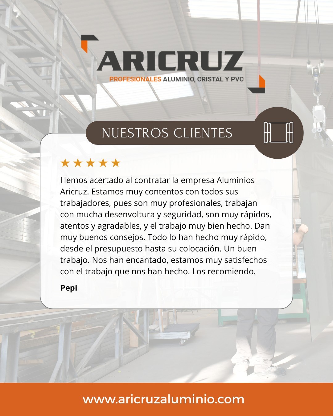 ⭐️⭐️⭐️⭐️⭐️ Si estás pensando en realizar un proyecto con nosotros, te animamos a descubrir las valoraciones de nuestros clientes en Google, ¡te dejamos la que hemos recibido sobre uno de nuestros últimos proyectos! 🥰
Puedes verlas o dejar la tuya aquí 👉 https://bit.ly/3AuhCvM