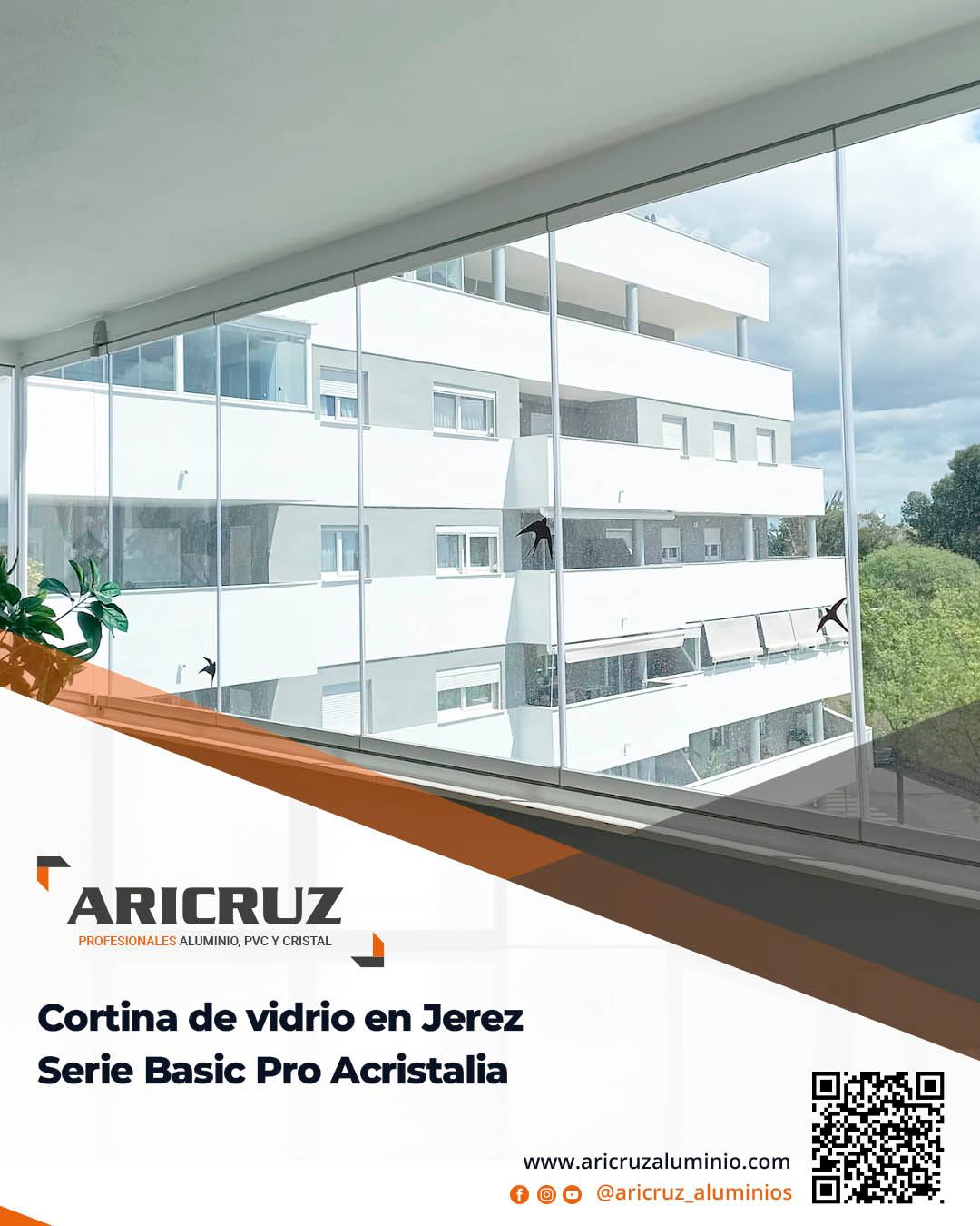 Nuevo proyecto en Jerez ✨ Hemos instalado 𝕦𝕟𝕒 𝕔𝕠𝕣𝕥𝕚𝕟𝕒 𝕕𝕖 𝕔𝕣𝕚𝕤𝕥𝕒𝕝 𝕊𝕖𝕣𝕚𝕖 𝔹𝕒𝕤𝕚𝕔 ℙ𝕣𝕠 𝕕𝕖 @acristalia_official, una solución perfecta para disfrutar del espacio exterior durante todo el año sin perder luz ni amplitud 🌿 Un sistema elegante, funcional y muy cómodo que permite abrir o cerrar el espacio según el momento, aportando confort y un acabado totalmente limpio.
.
☎️ 𝟔𝟖𝟓.𝟖𝟑𝟔.𝟔𝟔𝟔
📧 info@aricruzaluminio.com
.
#cortinasdecristal #cristaleriaenjerezdelafrontera #carpinteriadealuminioenJerez