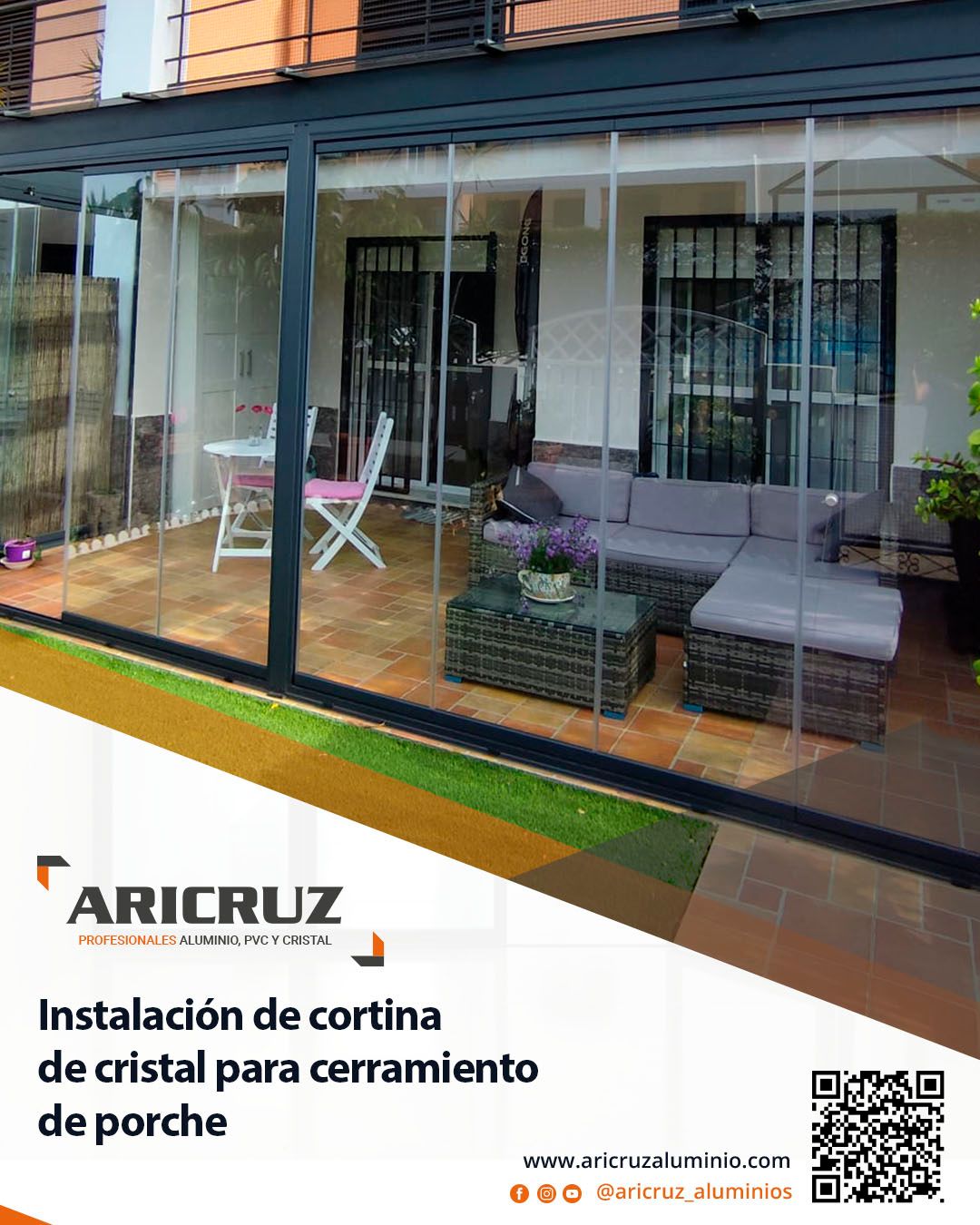 Un porche que se transforma en una estancia para disfrutar durante todo el año. ✨ Con este cerramiento mediante cortinas de cristal, nuestros clientes han ganado un espacio amplio, luminoso, protegido y con unas vistas espectaculares, sin renunciar a la sensación de estar al aire libre.
Más comodidad, más luz, más hogar... ¿Qué más se puede pedir? 🏡
.
☎️ 𝟔𝟖𝟓.𝟖𝟑𝟔.𝟔𝟔𝟔
📧 info@aricruzaluminio.com
#cortinasdecristal #cristaleriaenElPuertodeSantaMaria #cerramientosdecristal