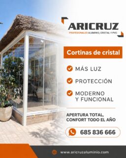 Transforma tu terraza o negocio con cortinas de cristal ⏭ Disfruta de más luz, mayor protección y un espacio moderno, elegante y funcional durante todo el año en tu hogar o negocio.
📞 685 836 666
🌐 www.aricruzaluminio.com
.
#cristaleriaenelpuertodesantamaria #cristaleriaenElPuerto #cortinadecristal