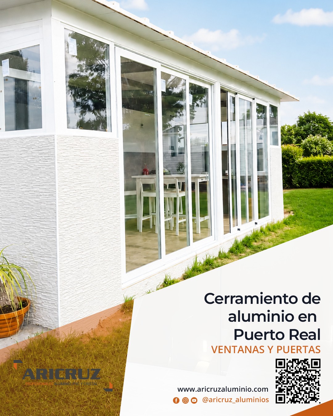 🏡 En este proyecto en Puerto Real hemos realizado el cerramiento del porche con ventanas y puertas de aluminio, creando un espacio más protegido y confortable sin renunciar a la luz natural ni a la conexión con el exterior. 𝑼𝒏𝒂 𝒔𝒐𝒍𝒖𝒄𝒊𝒐́𝒏 𝒂 𝒎𝒆𝒅𝒊𝒅𝒂 𝒑𝒂𝒓𝒂 𝒂𝒑𝒓𝒐𝒗𝒆𝒄𝒉𝒂𝒓 𝒎𝒆𝒋𝒐𝒓 𝒄𝒂𝒅𝒂 𝒓𝒊𝒏𝒄𝒐́𝒏 𝒅𝒆 𝒍𝒂 𝒗𝒊𝒗𝒊𝒆𝒏𝒅𝒂 𝒚 𝒅𝒊𝒔𝒇𝒓𝒖𝒕𝒂𝒓 𝒅𝒆𝒍 𝒑𝒐𝒓𝒄𝒉𝒆 𝒆𝒏 𝒄𝒖𝒂𝒍𝒒𝒖𝒊𝒆𝒓 𝒎𝒐𝒎𝒆𝒏𝒕𝒐. ✨
.
📞 685 836 666
🌐 info@aricruzaluminio.com
.
#cerramientosenaluminio #elpuertodesantamaria #puertoreal